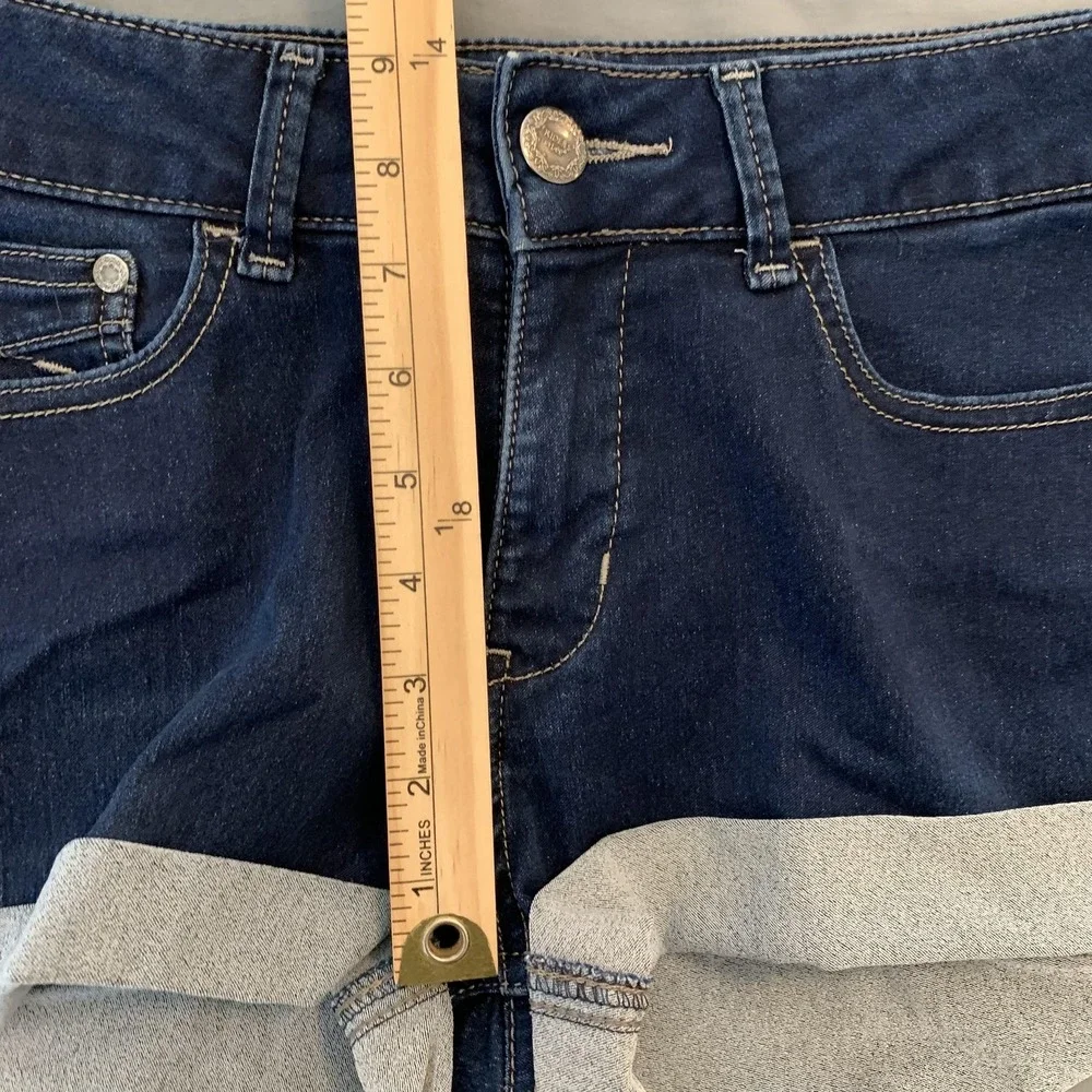 Riders By Lee Shorts Womens‎ 29 Blue Denim Mid Rise Cutoff Cuffed Rolled Hem